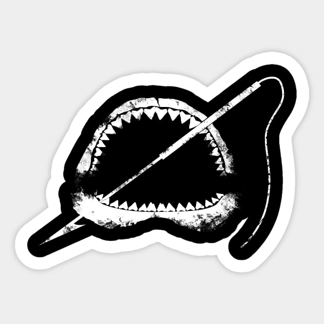 Shark jaw Sticker by Trashy_design
